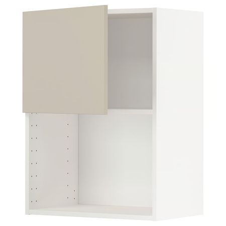 METOD Навесной шкаф для СВЧ-печи - белый/Havstorp бежевый 60x80 см