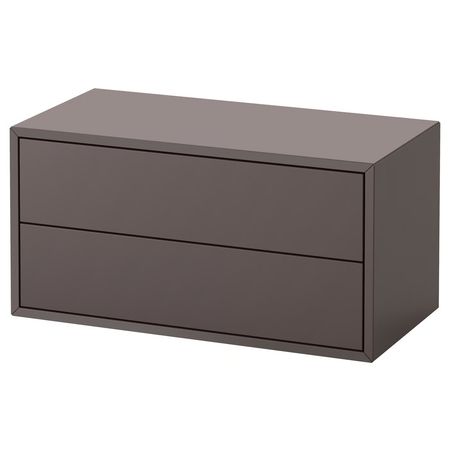 EKET Шкаф с 2 ящиками - темно-серый 70x35x35 см