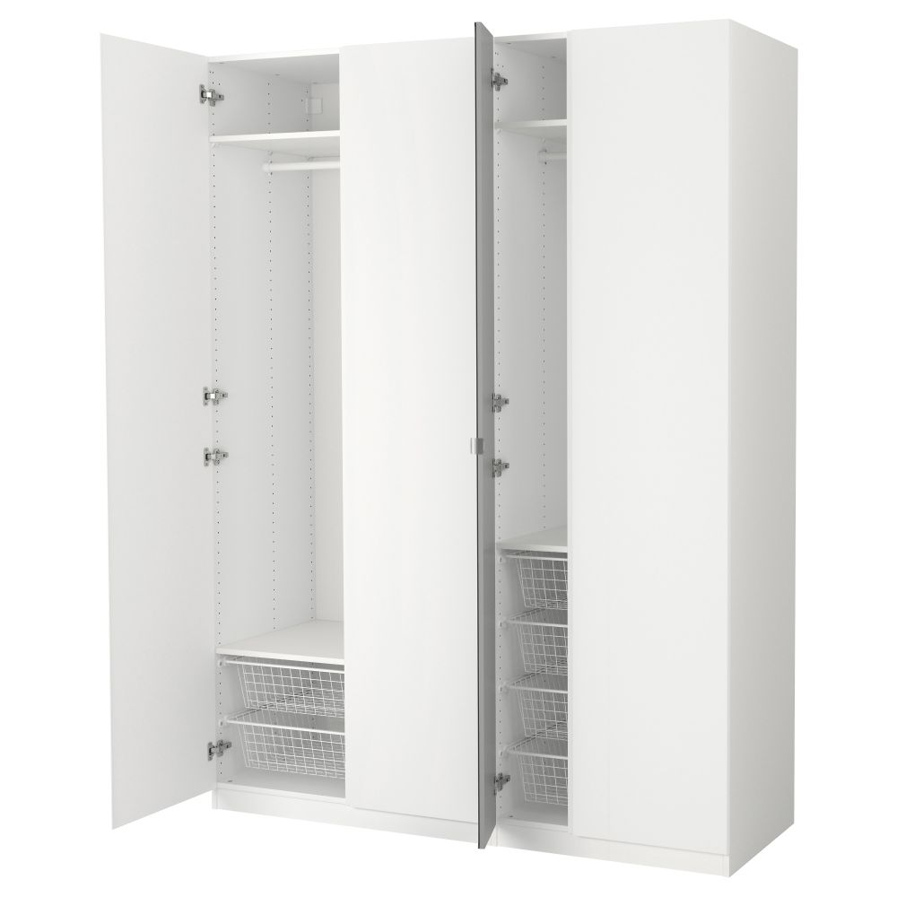 Гардероб ПАКС, белый, Виканес Викедаль (175x60x236 см) - фото 1