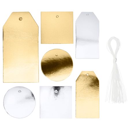 Ярлык, 42 шт. ВИНТЕР 2015, золотой, серебристый