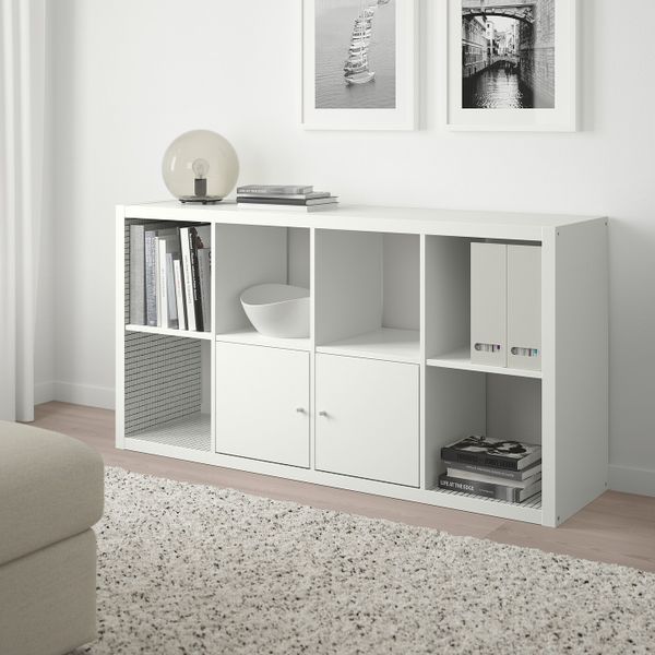 Стеллаж, белый, клетчатый орнамент 77x147 см IKEA КАЛЛАКС 704.284.47 - фото 3