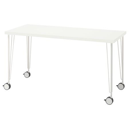 Письменный стол, белый 140x60 см IKEA LAGKAPTEN ЛАГКАПТЕН / KRILLE КРИЛЛЕ 694.171.76
