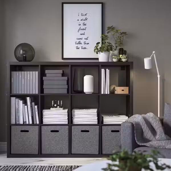 BLÄDDRA Коробка - серый 33x38x33 см - фото 4