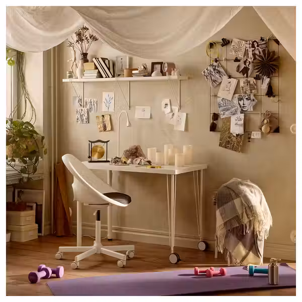 LAGKAPTEN / KRILLE Письменный стол - белый 140x60 см - фото 2