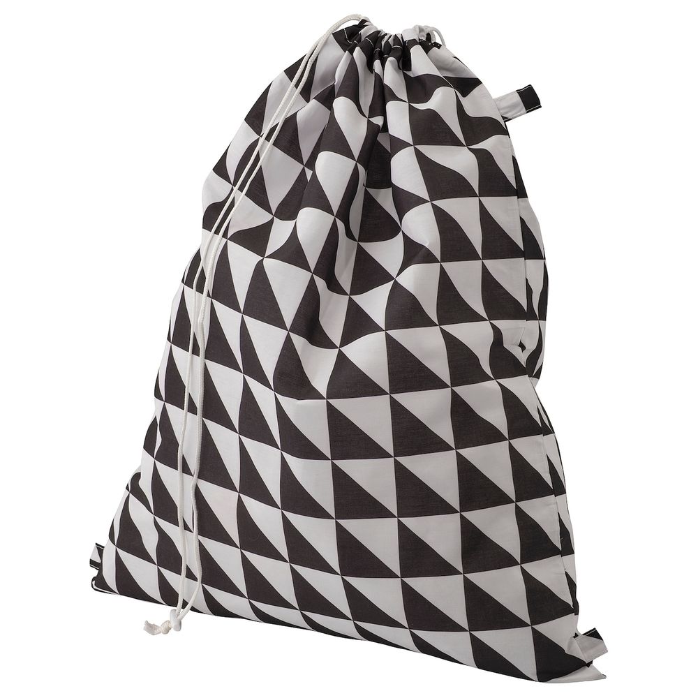 Мешок для белья, черный-белый 60 л IKEA СНАЙДА 003.753.72 - фото 1