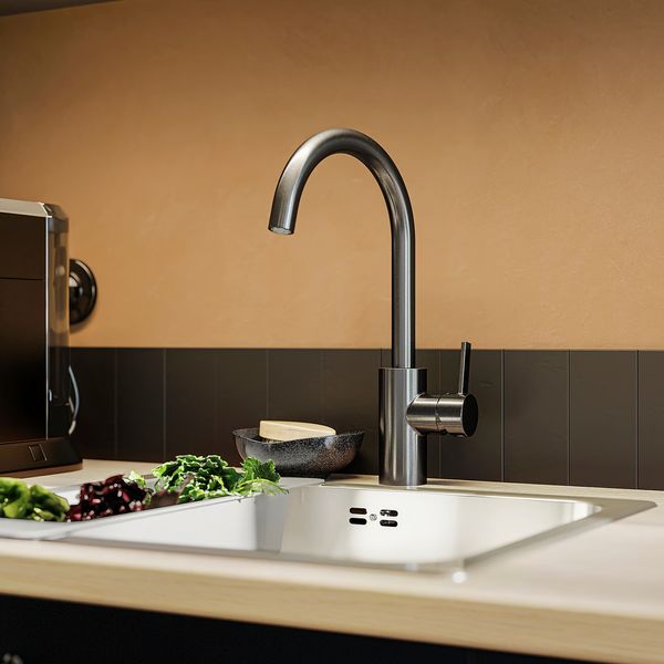 DELSJÖN Смеситель кухонный - под олово - фото 4