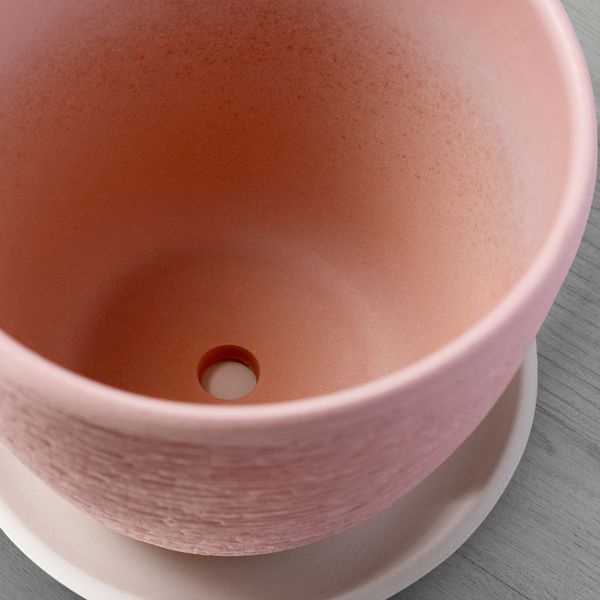 Горшок цветочный, светло-розовый 19 см IKEA СКАКИГ 904.313.59 - фото 3