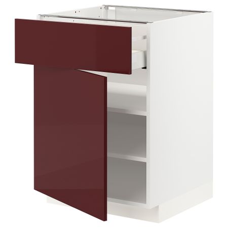 Напольный шкаф с ящиком, дверцей IKEA METOD МЕТОД, MAXIMERA МАКСИМЕРА 394.632.35