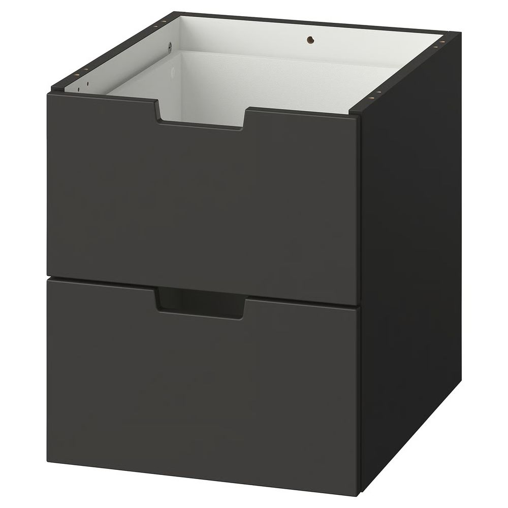 NORDLI Модульный комод с 2 ящиками - антрацит 40x45 см - схема-чертеж с размерами