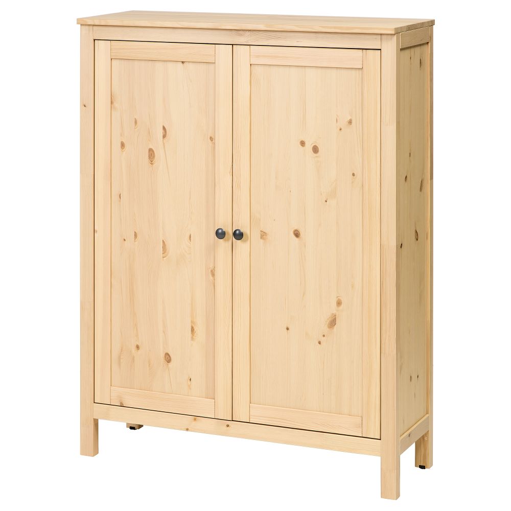 Шкаф с 2 дверьми ХЕМНЭС, светло-коричневый (99x130 см) - фото 1
