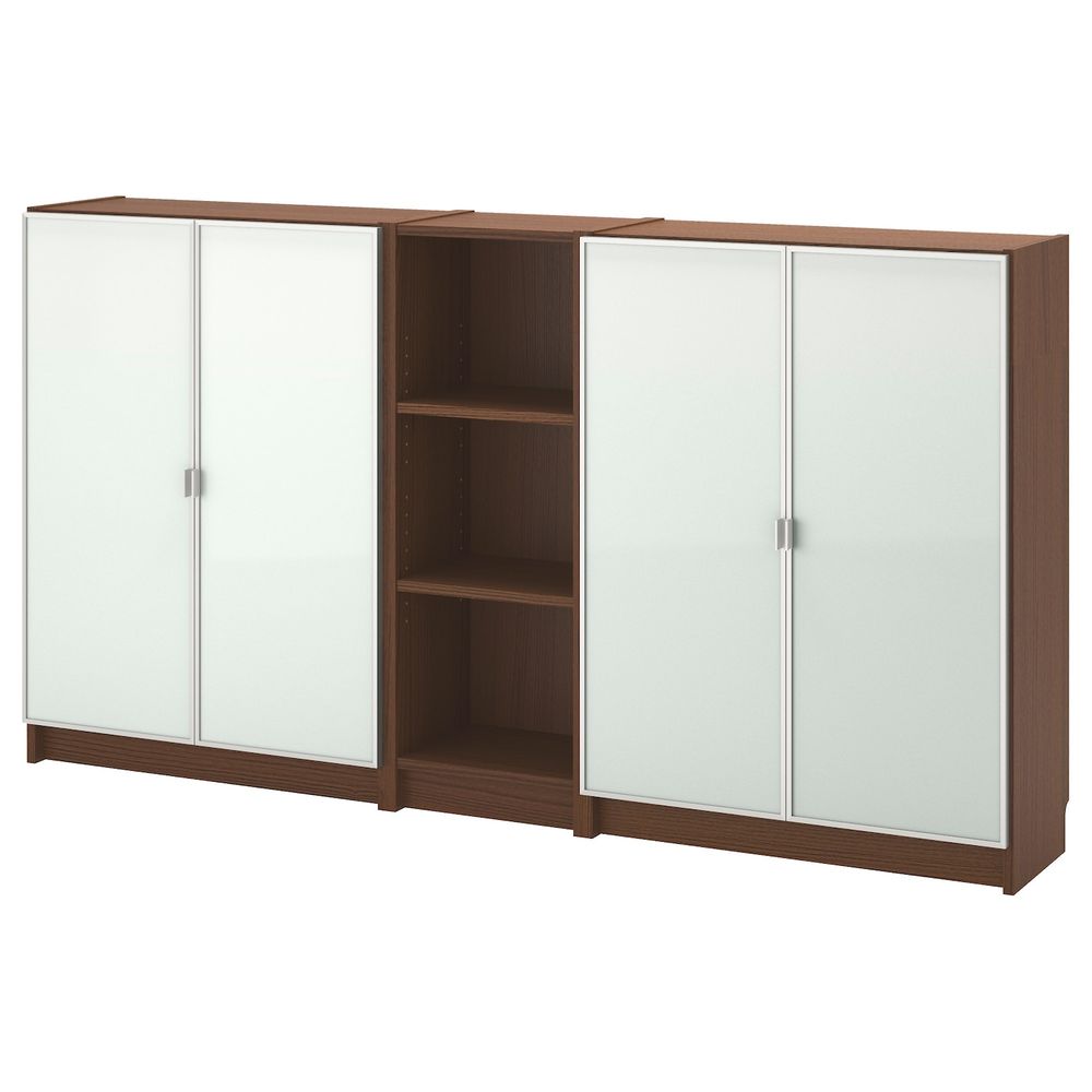 Стеллаж, коричневый ясеневый шпон 200x30x106 см IKEA BILLY БИЛЛИ / MORLIDEN МОРЛИДЕН 892.439.72 - фото 1