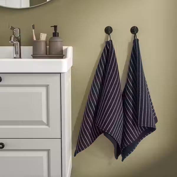 BROKGINST Полотенце - чёрный 50x100 см - схема-чертеж с размерами