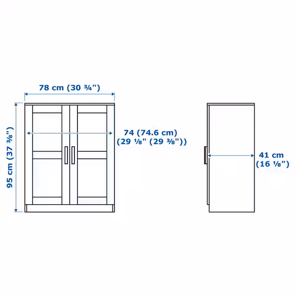 BRIMNES / BURHULT Шкаф для ТВ, комбинация - белый 338x41x190 см - фото 13