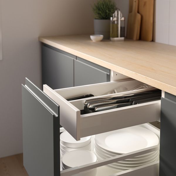 Лоток для ножей, антрацит 20x50 см IKEA UPPDATERA УППДАТЕРА 704.863.76 - фото 4