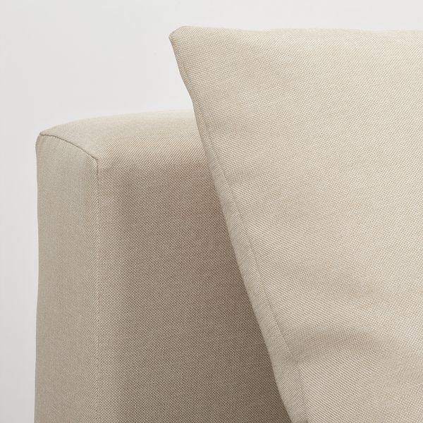 3-местный диван-кровать, бежевый IKEA ASARUM 804.481.76 - схема-чертеж с размерами