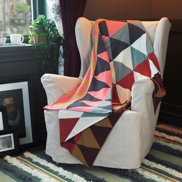 Плед, ромбовидный орнамент разноцветный 120x160 см IKEA DEKORERA ДЕКОРЕРА 804.723.31 - фото 2