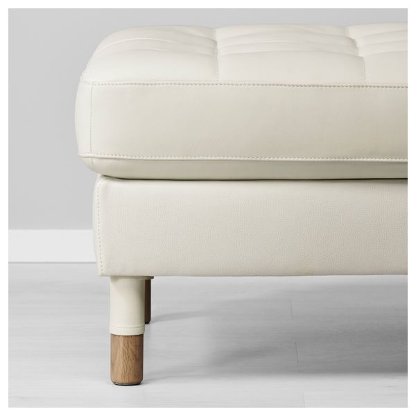 Табурет для ног ЛАНДСКРУНА, Гранн, Бумстад белый/дерево - фото 4