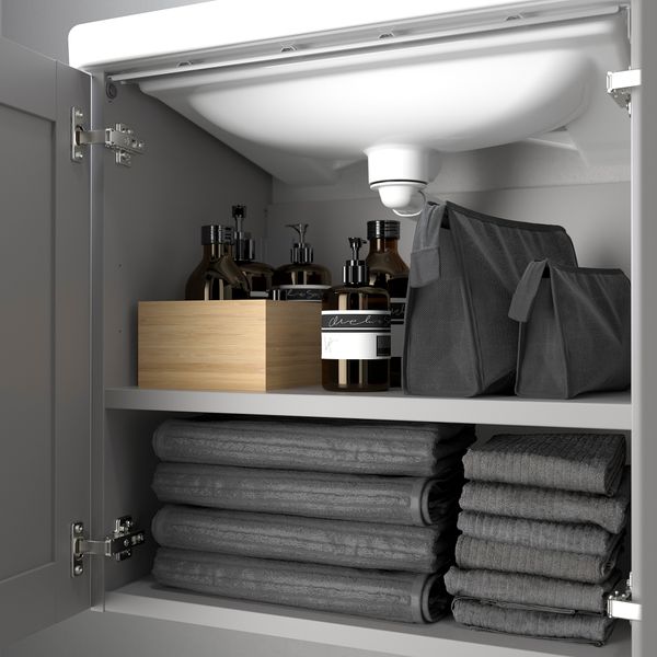 Шкаф под раковину с 2-мя дверцами, 64x43x65 cm IKEA TVÄLLEN ЛЕН ТВЭЛЛЕН, BEGIVENHET БЕГИВЕНХЕТ 494.800.55 - фото 4