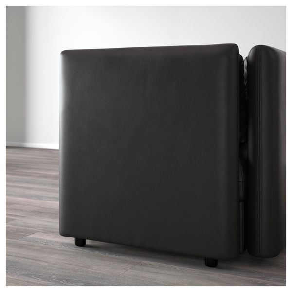 Секция дивана со спинкой ВАЛЛЕНТУНА, Мурум черный - схема-чертеж с размерами