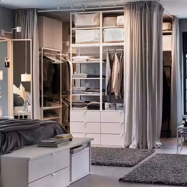 PLATSA Гардероб с 6 ящиками - белый/Fonnes белый 140x42x241 см - фото 4