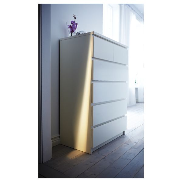 Комод с 6 ящиками, белый 80x123 см IKEA MALM МАЛЬМ 103.685.97 - схема-чертеж с размерами