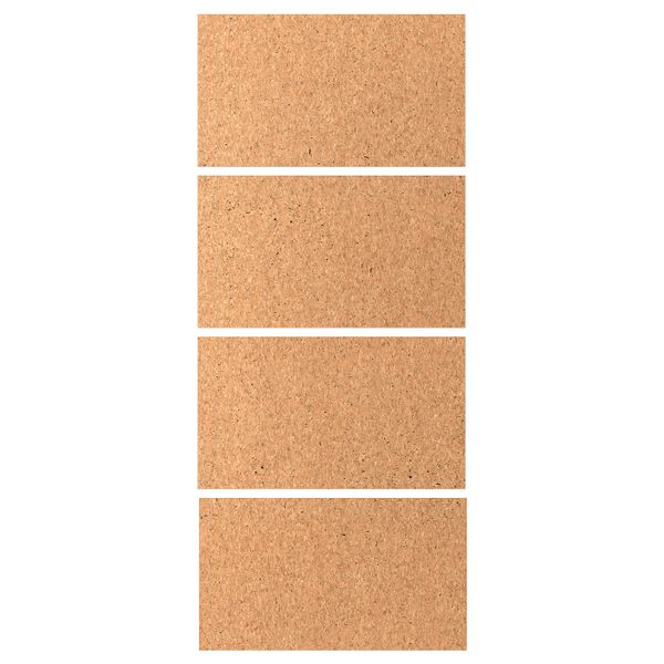 4 панели для рамы раздвижной дверцы, пробковый шпон 100x236 см IKEA КИРКЕНЕС 704.254.63 - фото 1