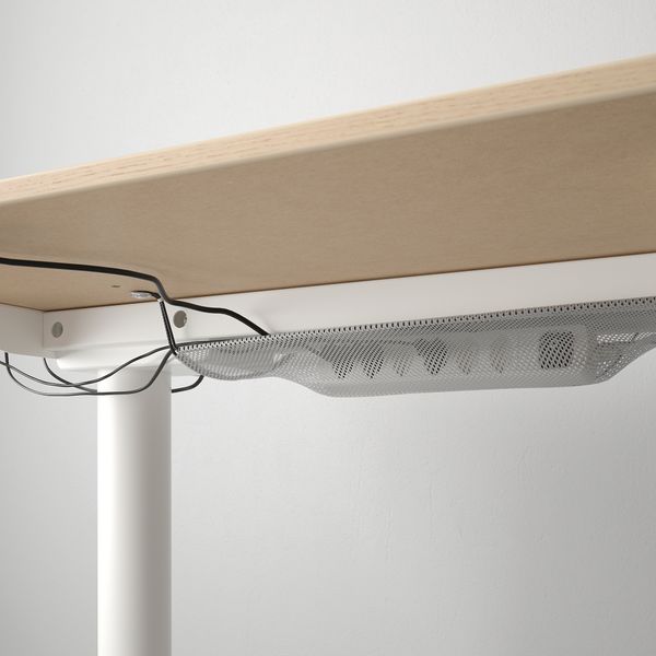 Стол-трансформер, 160x80 см, дубовый шпон, беленый, белый IKEA BEKANT БЕКАНТ 492.820.84 - фото 6