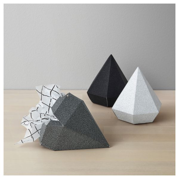 Коробка подарочная ВИНТЕР 2017, черный/серый, серебристый (11x11 см) - схема-чертеж с размерами