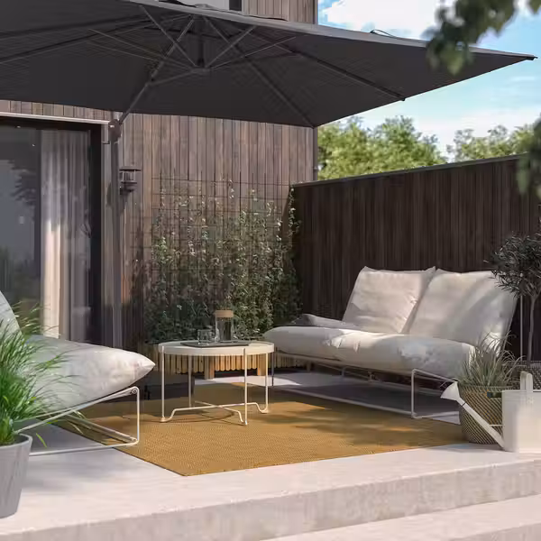 SEGLARÖ Зонт от солнца, подвесной - антрацит/наклонный 330x240 см - фото 2