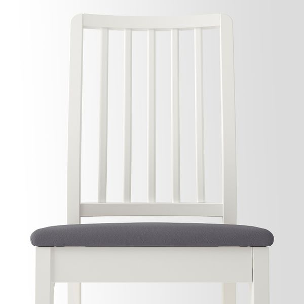 Стул, белый/Хакебу темно-серый IKEA EKEDALEN ЭКЕДАЛЕН 494.292.17 - фото 2