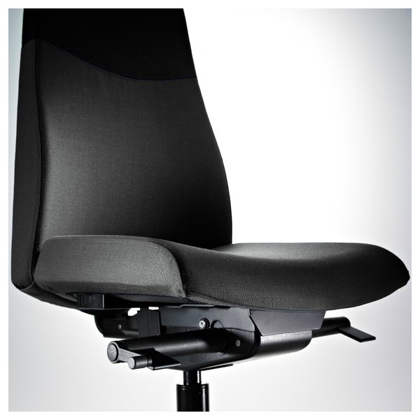 Рабочий стул ВОЛЬМАР, Легульт Соннебу темно-серый Легульт серый/черный темно-серый - фото 4