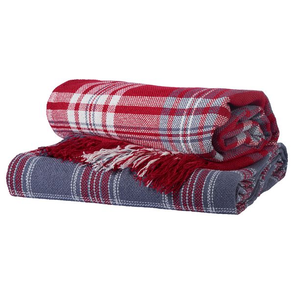 Плед АННАМИА, клетка, красный (140x205 см) - фото 4