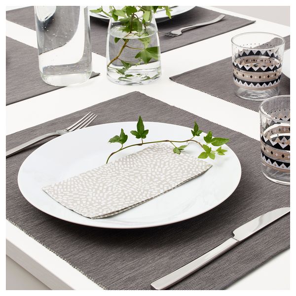 Салфетка бумажная СОММАР 2018, бежевый, белый (38x38 см) - схема-чертеж с размерами