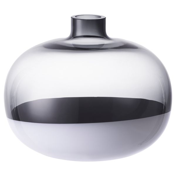 Ваза ФОРМЛИГ, светло-серый, белый (16 см) - фото 1