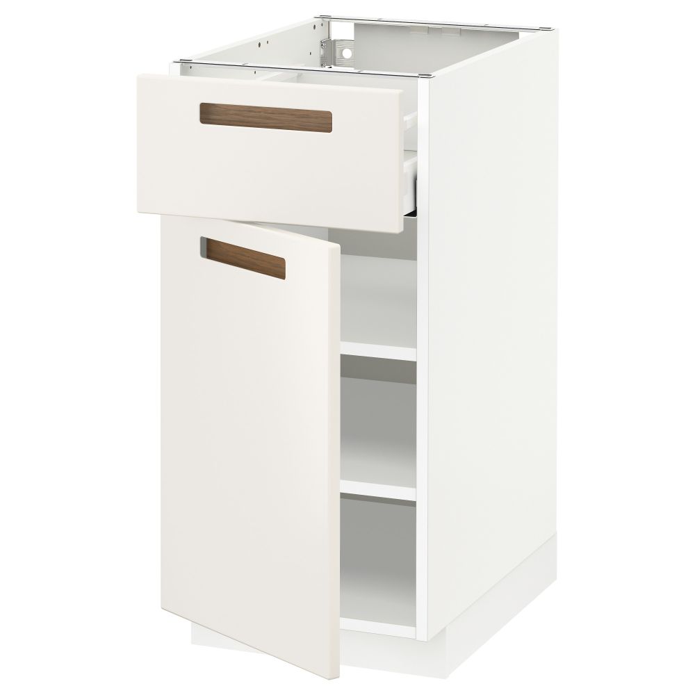 Напольный шкаф с ящиком, дверью МЕТОД / МАКСИМЕРА, белый, Мэрста белый - схема-чертеж с размерами