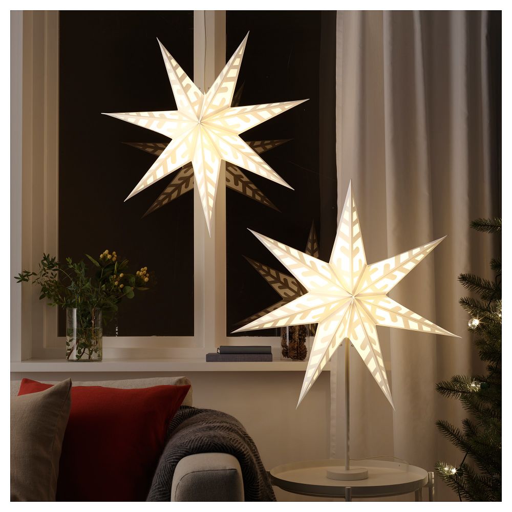 Абажур СТРОЛА, снежинка, белый (70 см) - фото 1