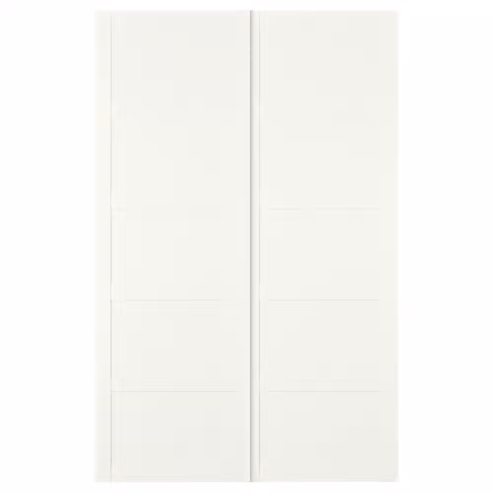 BERGSBO Пара раздвижных дверей - белый 150x236 см - фото 1