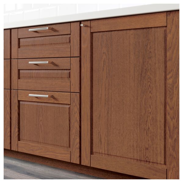 Дверь ФИЛИПСТАД, коричневый - схема-чертеж с размерами