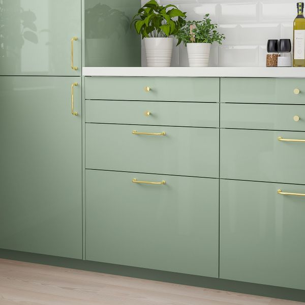 Фронтальная панель ящика, глянцевый светло-зеленый, 40x40 см IKEA КАЛЛАРП 204.371.28 - схема-чертеж с размерами