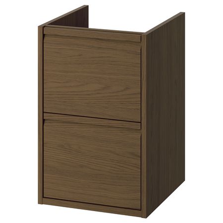 ÄNGSJÖN Шкаф для раковины с ящиками - коричневый под дуб 40x48x63 см