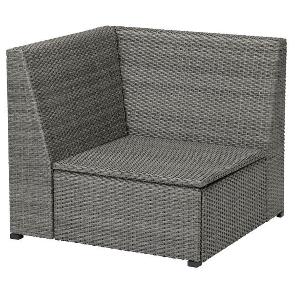 Садовая угловая секция, темно-серый IKEA SOLLERÖN СОЛЛЕРОН 704.245.95 - фото 1