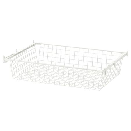 HJÄLPA Проволочн корзина с направляющими - белый 80x55 см