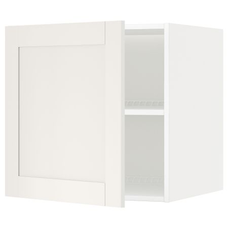 Верхний шкаф на холодильник, морозильник МЕТОД, белый, Сэведаль белый