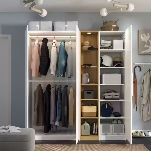 PAX / FORSAND Гардероб, комбинация - схема-чертеж с размерами