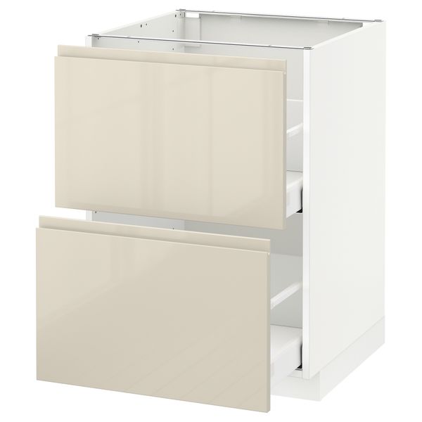 Напольный шкаф 2 форнтальных, 2 высоких ящик, 60x60 cm IKEA METOD МЕТОД, MAXIMERA МАКСИМЕРА 791.429.02 - фото 1