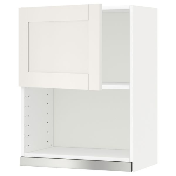 Навесной шкаф для СВЧ-печи МЕТОД, белый, Сэведаль белый - схема-чертеж с размерами