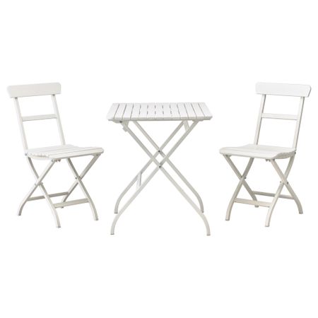 Стол + 2 стула, для сада МЭЛАРО, белый
