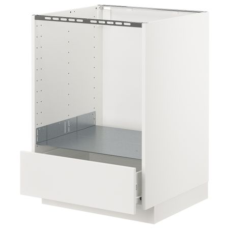 Напольный шкаф для духовки, с ящиком, белый/Веддинге белый 60x60 см IKEA МЕТОД / ФОРВАРА 793.180.67