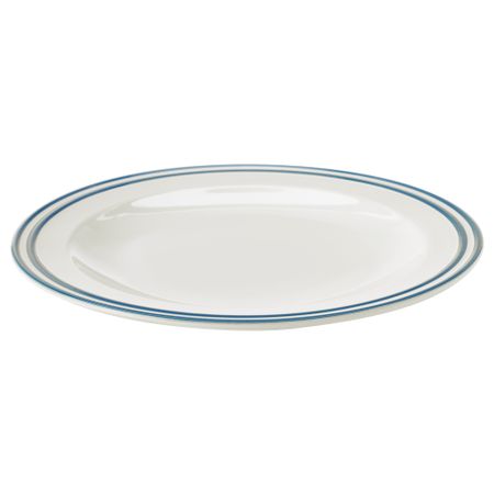 Тарелка ФИНСТИЛТ, белый с оттенком, синий (28 см)