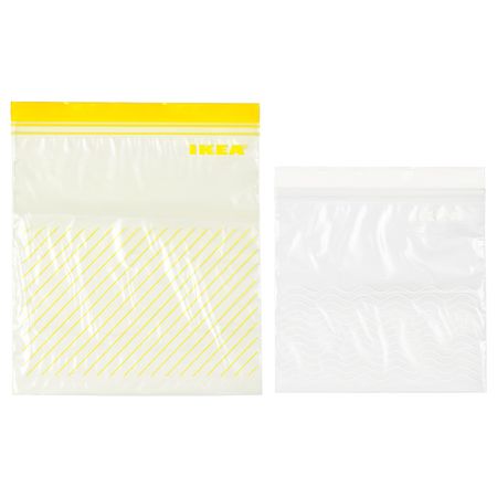 Пакет закрывающийся, желтый, белый IKEA ISTAD ИСТАД 103.782.14